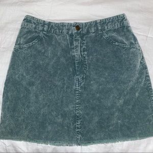 forever 21 green corduroy skirt